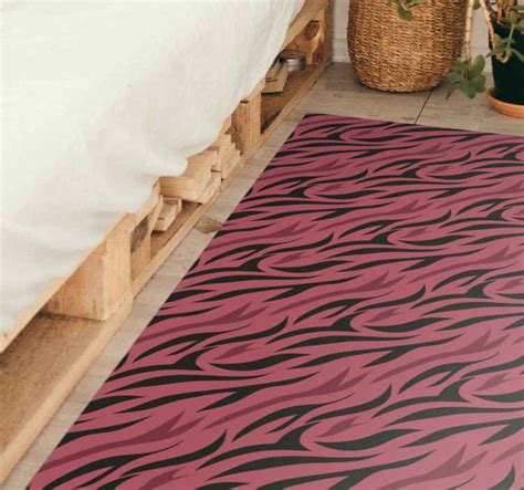 Wolf Fur Animal Print Vinyl Rug Tenstickers