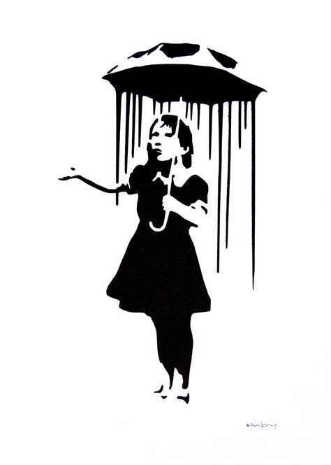 Banksy Nola Girl With Umbrella