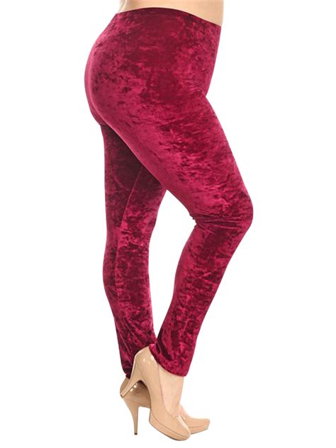 Crushed Velvet Plus Size Leggings For Women Ebay