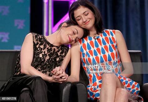 Actresses Britt Lower And Katie Findlay Of The Television Show Man