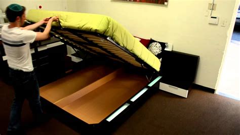 A full slat system provides the support needed for your mattress, which means you can finally say goodbye to. Modern Platform Bed with Lights and Storage | (866)397 ...