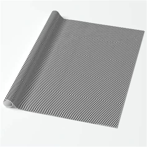 Black White Stripes Wrapping Paper Zazzle In Black White