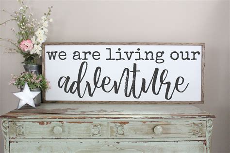 We Are Living Our Adventure Framed Sign Adventure Decor Adventure