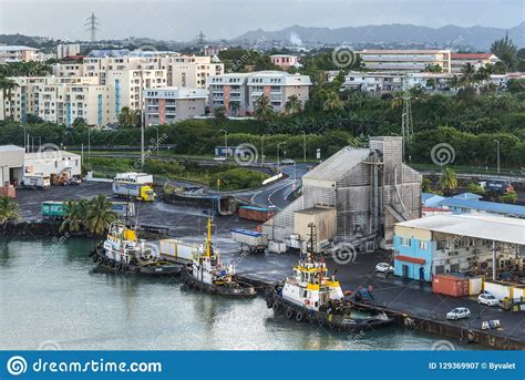 Tugs Moored In Port Of Fort De France Martinique Editorial Photography