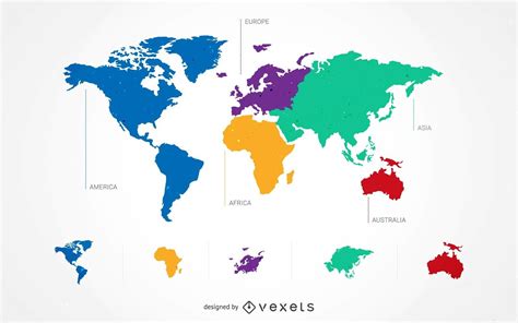 Mapa Mundo Continentes