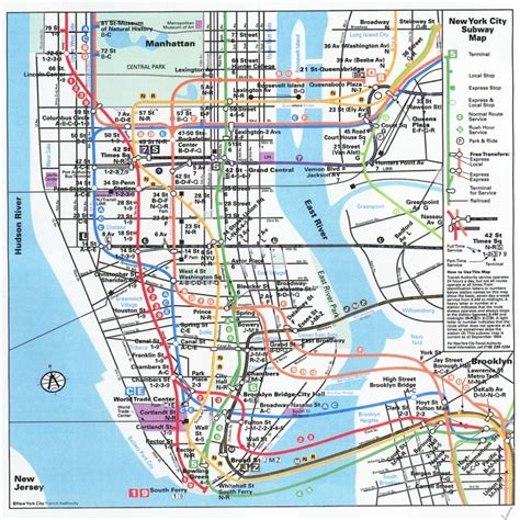 Printable Manhattan Subway Map Interactive Map