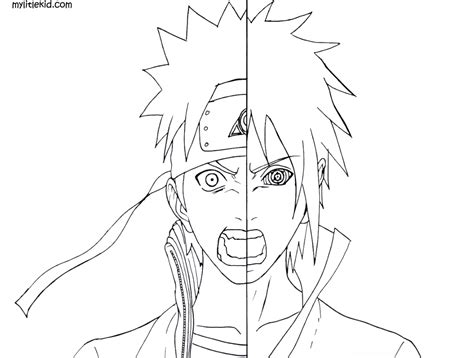 Coloriage anime Naruto  imprimer ou télécharger gratuitement.