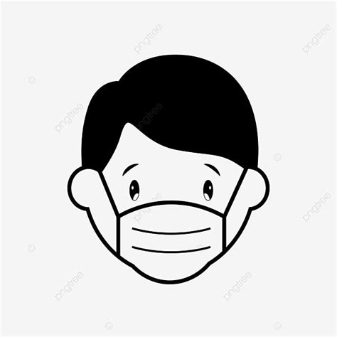 Tak hanya itu, masih banyak manfaat lainnya yang harus alhasil, bintik hitam ada di wajah pun hancur. Vektor Orang Pakai Masker Hitam Putih : Masker Gambar ...