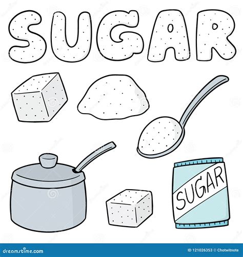 Vector Set Of Sugar Stock Vector Illustration Of Collection 121026353