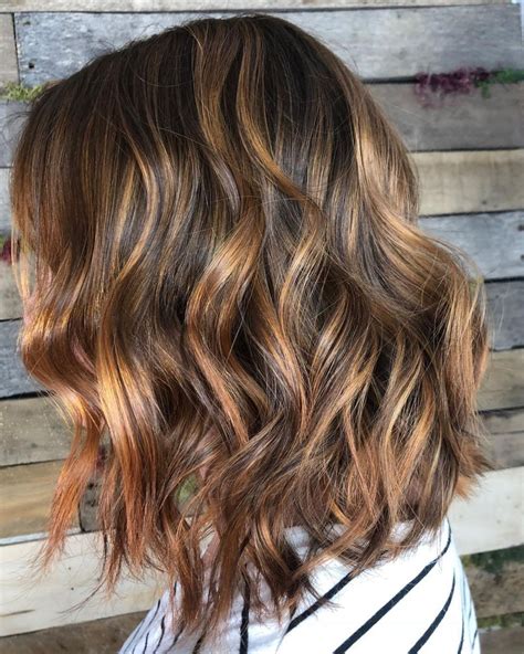 Plus, highlights will grant your image a glammed up flair. Brown Bob With Golden Balayage | Dark hair with highlights ...