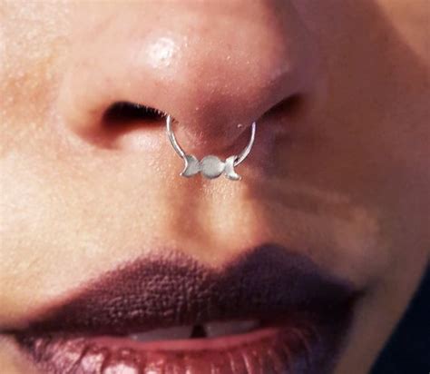 moon phase septum witchy septum moon body jewelry boho nose etsy canada nose ring jewelry