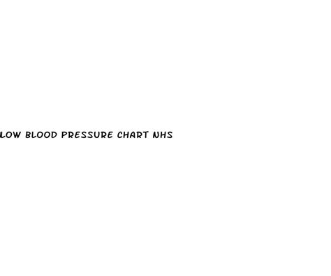 Low Blood Pressure Chart Nhs