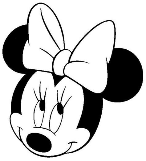 Minnie Mouse Face Coloring Pages Minnie mouse coloring pages, Mickey