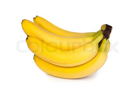 A Bunch Of Bananas Isolated Stock Image Colourbox