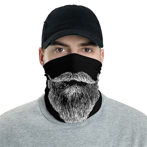 Beard Face Mask Beard Neck Gaiter Face Mask Reusable Mask Etsy