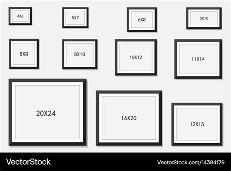 Picture Frame Sizes Chart