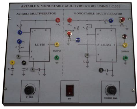 Edkits Astable And Monostable Multivibrators Using Ic 555 Trainer Kit