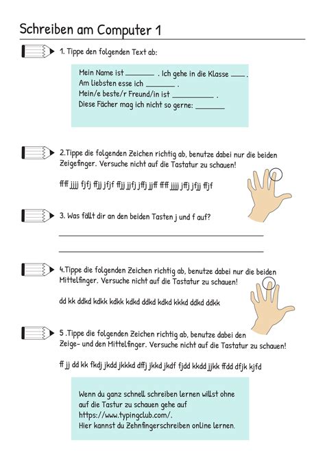 10 Finger Systhem Texte Zum Ausdrucken Kostenlos Das 10 Finger System