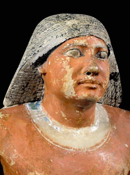 In ancient egypt, literacy was the key to success. Statue of a Scribe Painted limestone, from... (With images ...