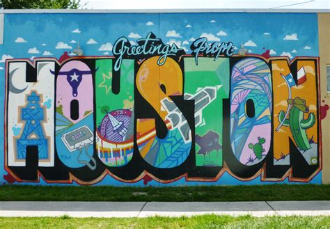 Greetings From Houston Mural By Daniel Anguilu Houston Murals