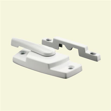 Prime Line 2 14 In X 716 In White Cast Metal Window Sash Lock With