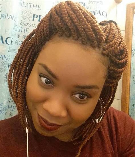 20 Ideas For Bob Braids In Ultra Chic Hairstyles Bob Braids Short Box Braids Box Braids Styling