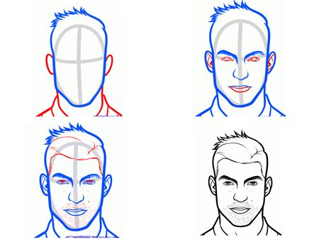 How To Draw Ronaldo Step By Step at Drawing Tutorials