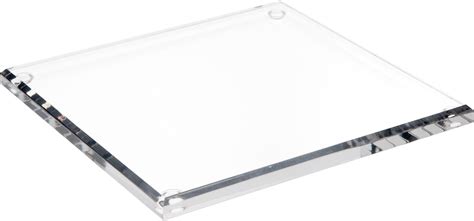 Plymor Clear Acrylic Square Beveled Display Base 8 W X 8 D X 05 H