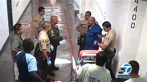 video shows events leading up to death of inmate at l a county jail abc7 los angeles