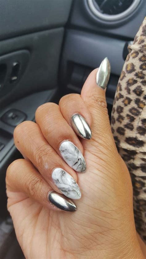37 Stunning Silver Chrome Nail Art Designs And Ideas Chrome Nails