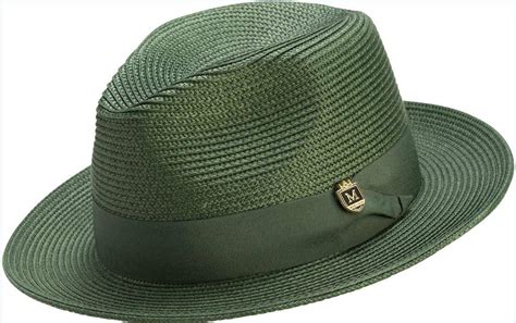 Montique H 42 Mens Straw Fedora Hat Hunter Abby Fashions