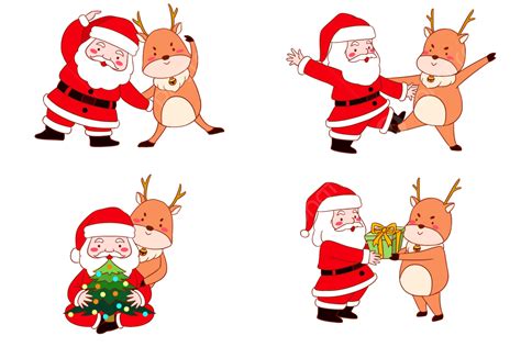 Santa Claus And Reindeer Christmas Christmas Eve Santa Claus Png