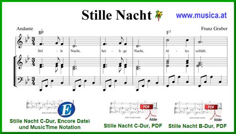 Klavier Stille Nacht Noten Zum Ausdrucken Stille Nacht Noten Zum