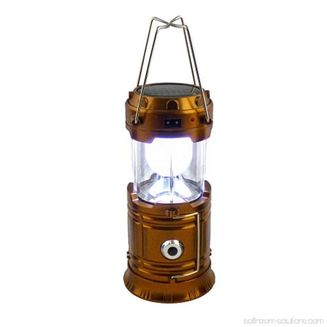2pc Solar Rechargeable Tactical 3 In 1 Bright Collapsible Led Lantern