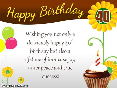 As you party away, i happy 16th birthday. 40th Birthday Wishes, Messages and Card Wordings ...