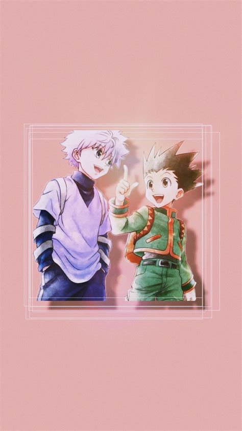 Killua and gon | Cute anime wallpaper, Anime wallpaper iphone, Pink