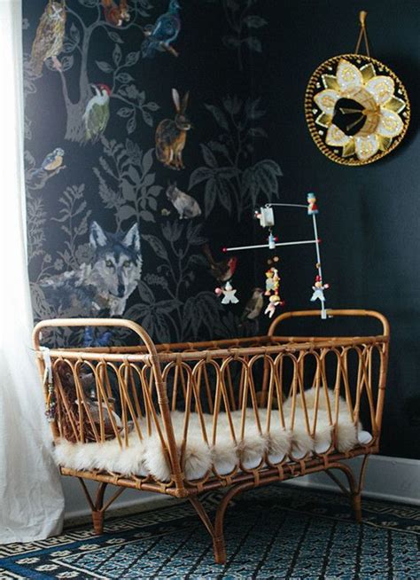 Rattan Crib Nursery Design Bohemian Chic Interior Decor Relaxed