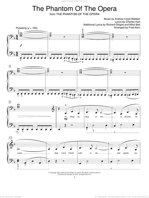 Phantom of the opera midi | easypiano.cz shop. Webber - The Phantom Of The Opera sheet music (beginner) for piano solo (elementary)
