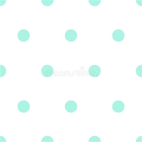Mint Polka Dots Seamless Pattern Stock Vector Illustration Of Polka