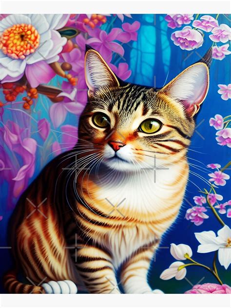 Daisy The Shy Kitten Ai Generated Digital Art Sticker For Sale By