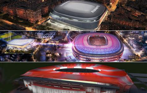 Neuer bereich für virtuelle realität. Stadion Santiago Bernabeu Vs Camp Nou