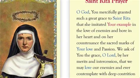 Miracle Prayer St Rita Overcoming The Impossible Youtube