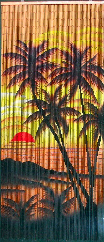 Buy Abeadedcurtain 125 String Tropical Sunset Palm Trees Beaded Curtain