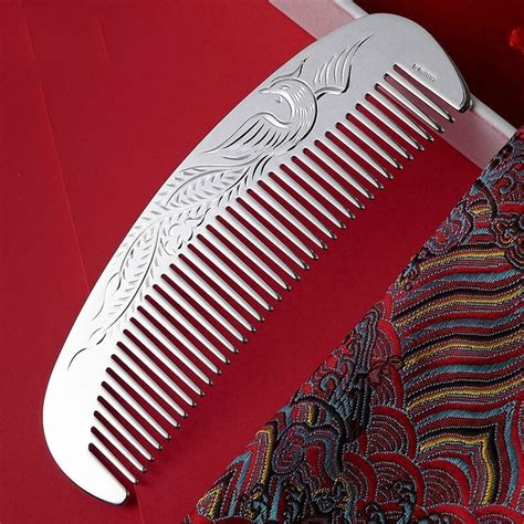 Plain Silver Hair Comb Full Silver