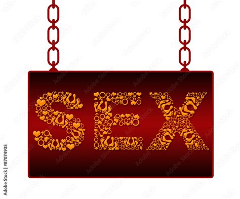 Sex Text Symbols Neon Signboard Stock Illustration Adobe Stock