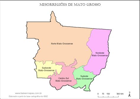 Mapa De Mato Grosso Por Região