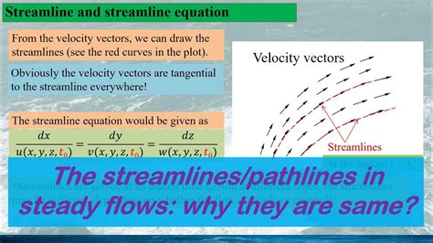 The Streamlines And Pathlines In Steady Flows Why They Are Same Youtube