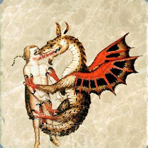 Know Your Dragons Medieval Bestiary Dragon Tiles And Legend