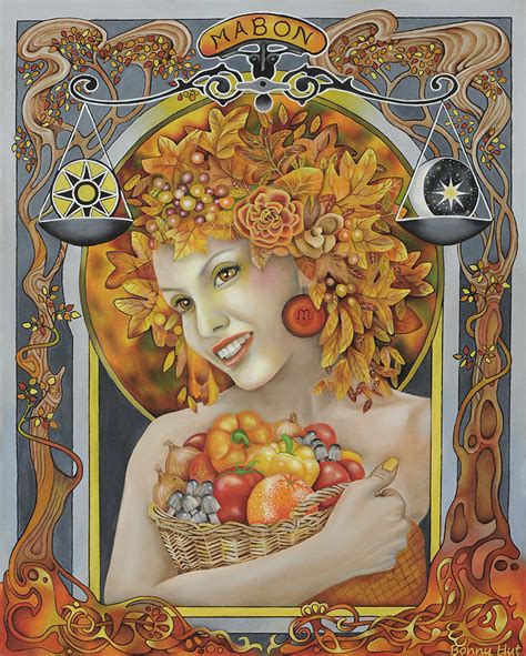 Autumn Equinox Mabon Art Art Nouveau Pagan Sabbat Wiccan Etsy Australia