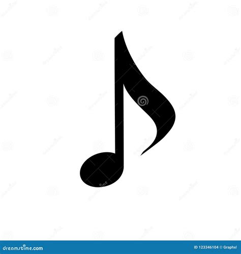 Music Eighth Note Icon Stock Vector Illustration Of Note 123346104